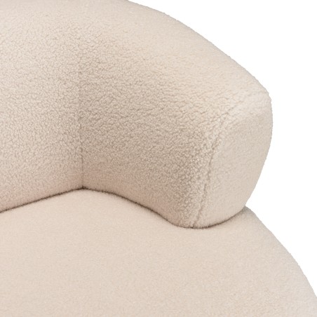 OCTAVE Armchair in Ecru Bouclé Fabric