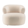 GASTON Armchair in Ecru Bouclé Fabric