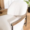 Fauteuil OCTAVE en tissu bouclette écru