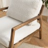 OCTAVE Armchair - Ecru Fabric & Wooden Frame