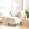 OCTAVE Armchair in Ecru Bouclé Fabric