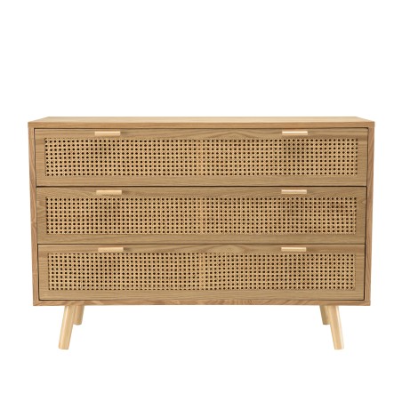 Rodrigo Natural-Coloured Chest of Drawers with 3 Drawers