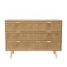 Commode RODRIGO - Bois naturel 3 tiroirs