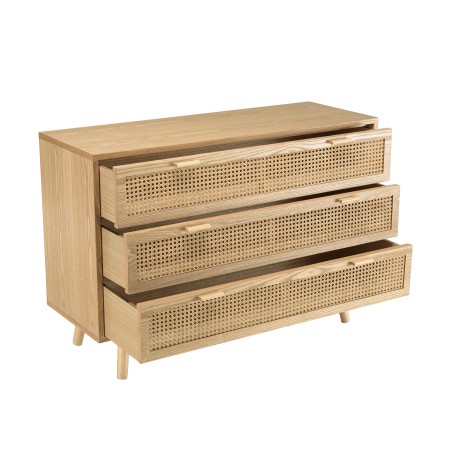Rodrigo Natural-Coloured Chest of Drawers with 3 Drawers