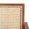 Fauteuil en bois d'hévéa AGATHE - Rotin naturel - Élégance et confort