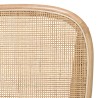 AGATHE Hevea Wood Chair with Natural Rattan Backrest and Seat