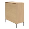 MAXENDRE - Natural-Colored Sideboard with 2 Doors, 3 Shelves