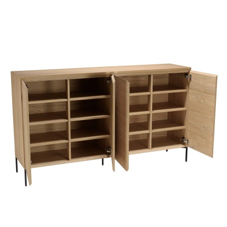 MAXENDRE Natural-Coloured Sideboard with 4 Doors, 6 Shelves