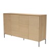 MAXENDRE Natural-Coloured Sideboard with 4 Doors, 6 Shelves