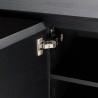 Buffet noir 4 portes 6 étagères - MAXENDRE