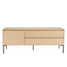Meuble TV MAXENDRE naturel 1 porte 2 tiroirs