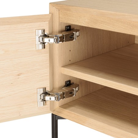 Meuble TV MAXENDRE naturel 1 porte 2 tiroirs