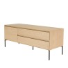 Meuble TV MAXENDRE naturel 1 porte 2 tiroirs