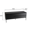 Meuble TV MAXENDRE noir 1 porte 2 tiroirs
