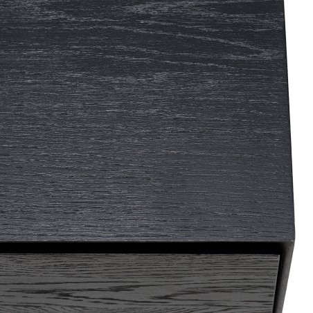 Meuble TV MAXENDRE noir 1 porte 2 tiroirs