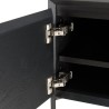Meuble TV MAXENDRE noir 1 porte 2 tiroirs
