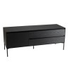Meuble TV MAXENDRE noir 1 porte 2 tiroirs