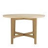 GREGOIRE Round Dining Table in Oak 120x120cm with Beige Concrete Top