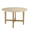 GREGOIRE Round Dining Table in Oak 120x120cm with Beige Concrete Top