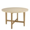 GREGOIRE Round Dining Table in Oak 120x120cm with Beige Concrete Top