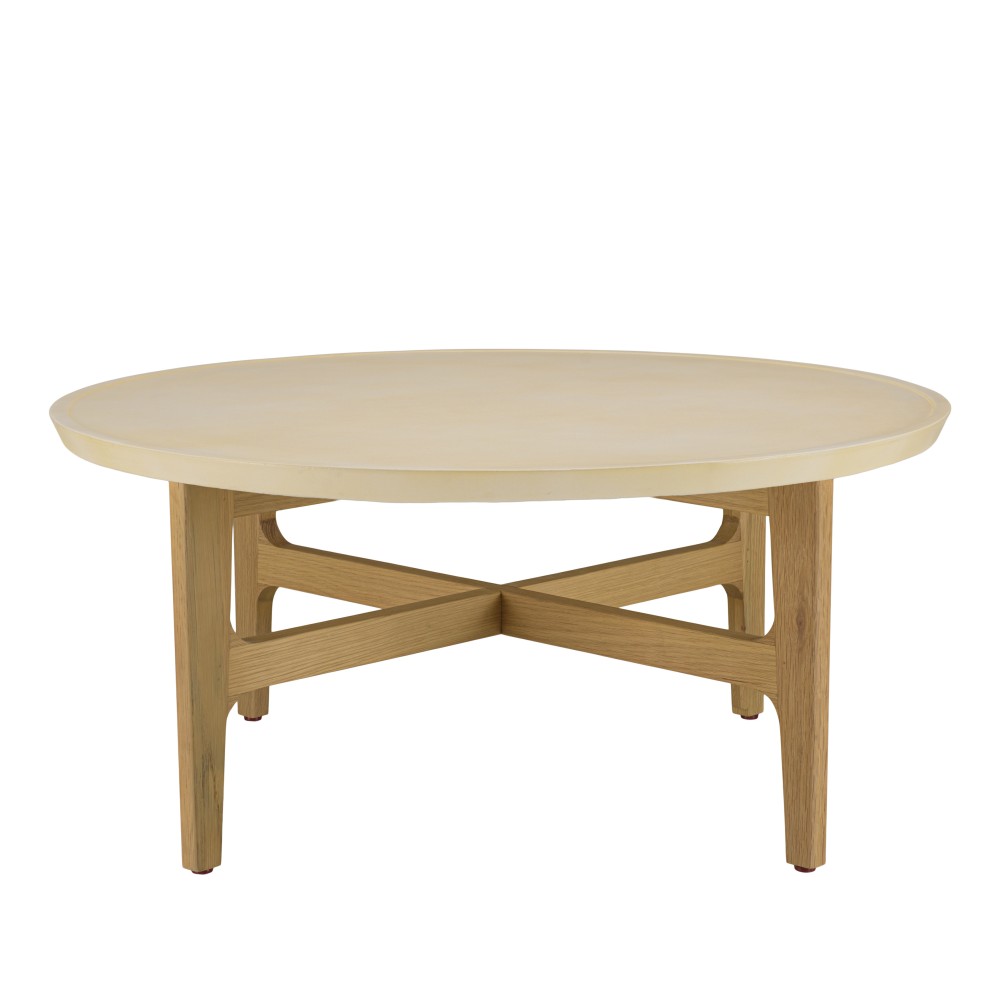 Table basse ronde GREGOIRE en chêne naturel 90x90cm Table basse ronde GREGOIRE en chêne naturel 90x90cm