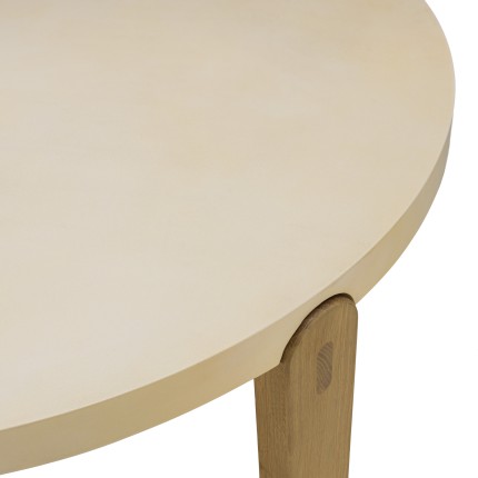 Table à manger ronde GREGOIRE en chêne naturel 121x121cm