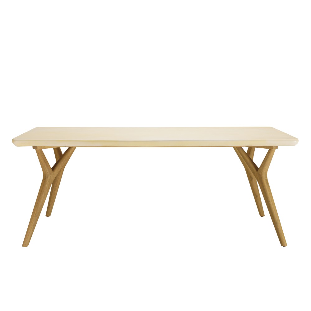 Table à manger GREGOIRE 200x100cm pied Y chêne plateau béton Table à manger GREGOIRE 200x100cm pied Y chêne plateau béton
