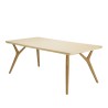 Table à manger GREGOIRE 200x100cm pied Y chêne plateau béton