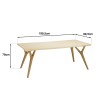 Table à manger GREGOIRE 200x100cm pied Y chêne plateau béton