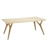 Table à manger GREGOIRE 200x100cm pied Y chêne plateau béton