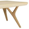 Table basse GREGOIRE 120x60cm pied Y chêne plateau béton beige