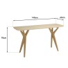 Console GREGOIRE 140x43cm chêne naturel béton beige