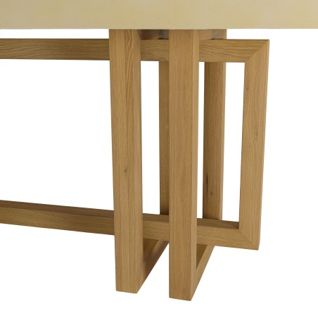 Table à manger GREGOIRE - Chêne et béton 200x100cm