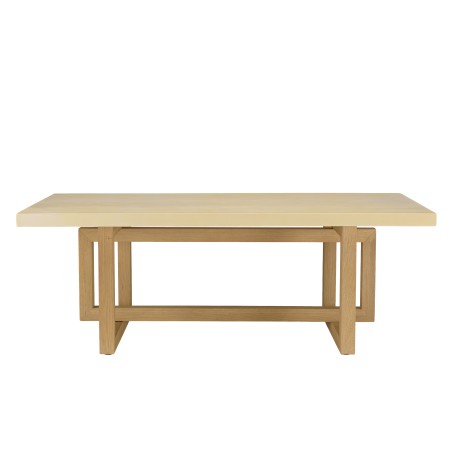 GREGOIRE Rectangular Coffee Table 128x64cm - Concrete Top & Oak Legs