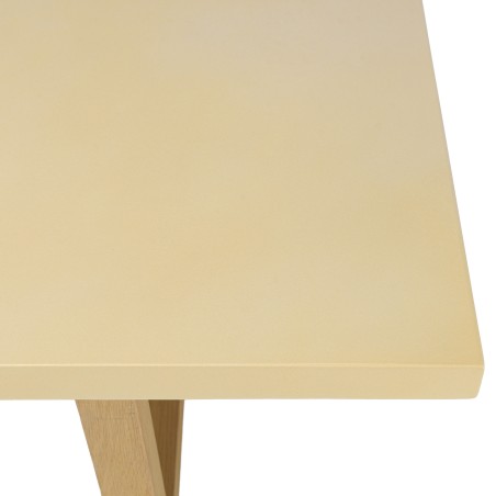 GREGOIRE Rectangular Coffee Table 128x64cm - Concrete Top & Oak Legs