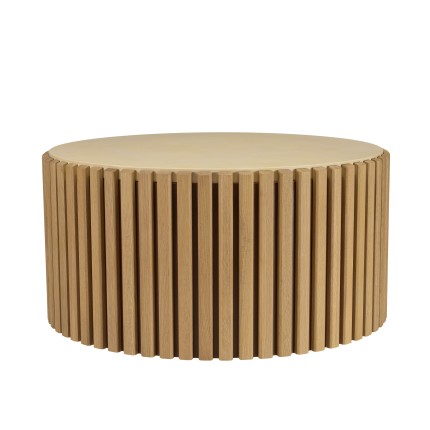 Table basse ronde GREGOIRE 84x84cm bois et béton