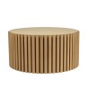 GREGOIRE Round Coffee Table 84x84cm - Wood and Concrete