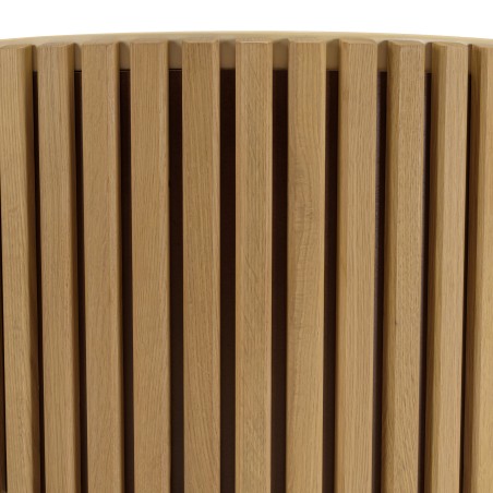 Table basse ronde GREGOIRE 84x84cm bois et béton