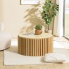 Table basse ronde GREGOIRE 84x84cm bois et béton