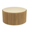 Table basse ronde GREGOIRE 84x84cm bois et béton