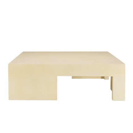 Table basse GREGOIRE en béton beige 95x95cm