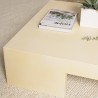 GREGOIRE Square Coffee Table 95x95cm - Beige Concrete