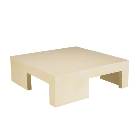 Table basse GREGOIRE en béton beige 95x95cm