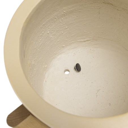 Pot de fleur béton beige GREGOIRE H65cm