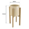 Pot de fleur béton beige GREGOIRE H65cm