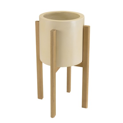 Pot de fleur béton beige GREGOIRE H65cm