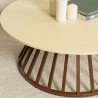 GREGOIRE Coffee Table 100x100cm - Rust Steel Legs & Concrete Top