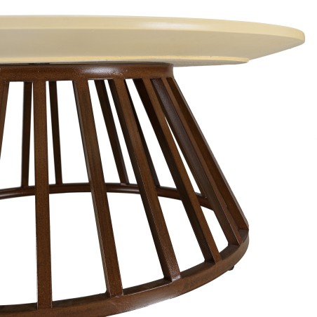 Table basse GREGOIRE 100x100cm acier rouille