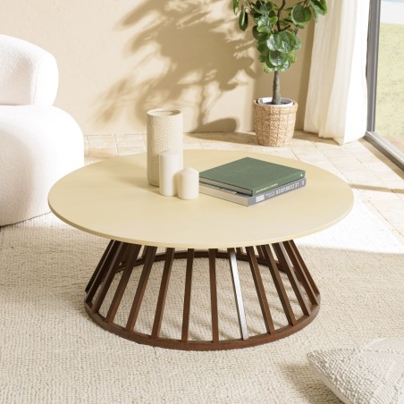 Table basse GREGOIRE 100x100cm acier rouille