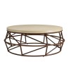 GREGOIRE Coffee Table 100x100cm - Rust Steel Legs & Concrete Top